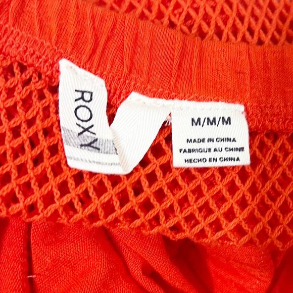 Roxy Tidal Wave Strapless Mesh Back Midi Dress in Orange Size Medium NWT - Picture 6 of 7